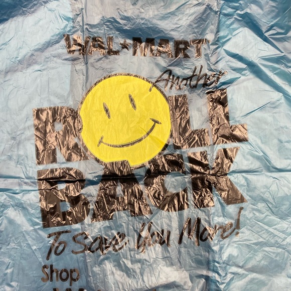 Walmart vintage 2001 blue rollback Grocery bag - Picture 3 of 6